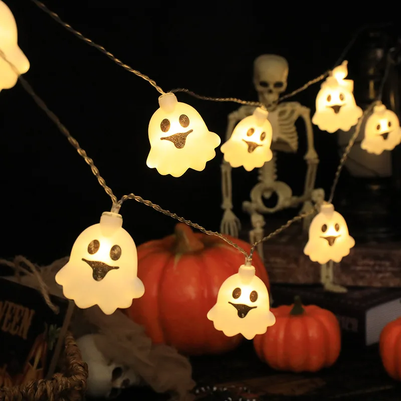 2024 New Halloween String Lights attery Operated Ghost String Lights Cute Halloween Lights Indoor for Party Decorations 676