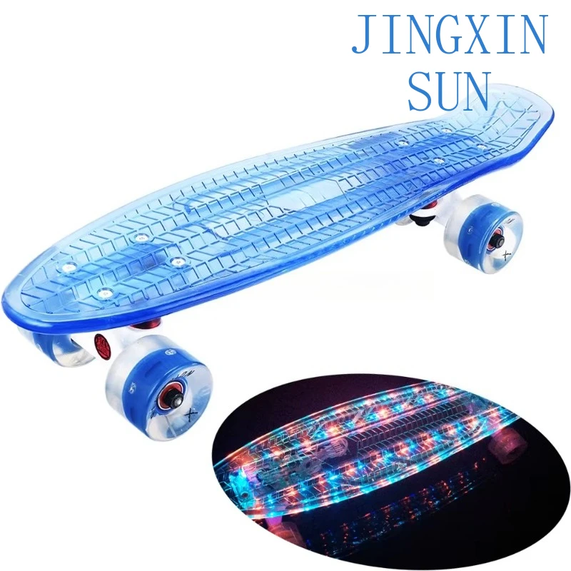 New LED Skateboard Transparent Skate Board Light Deck With Flashing LED Wheels