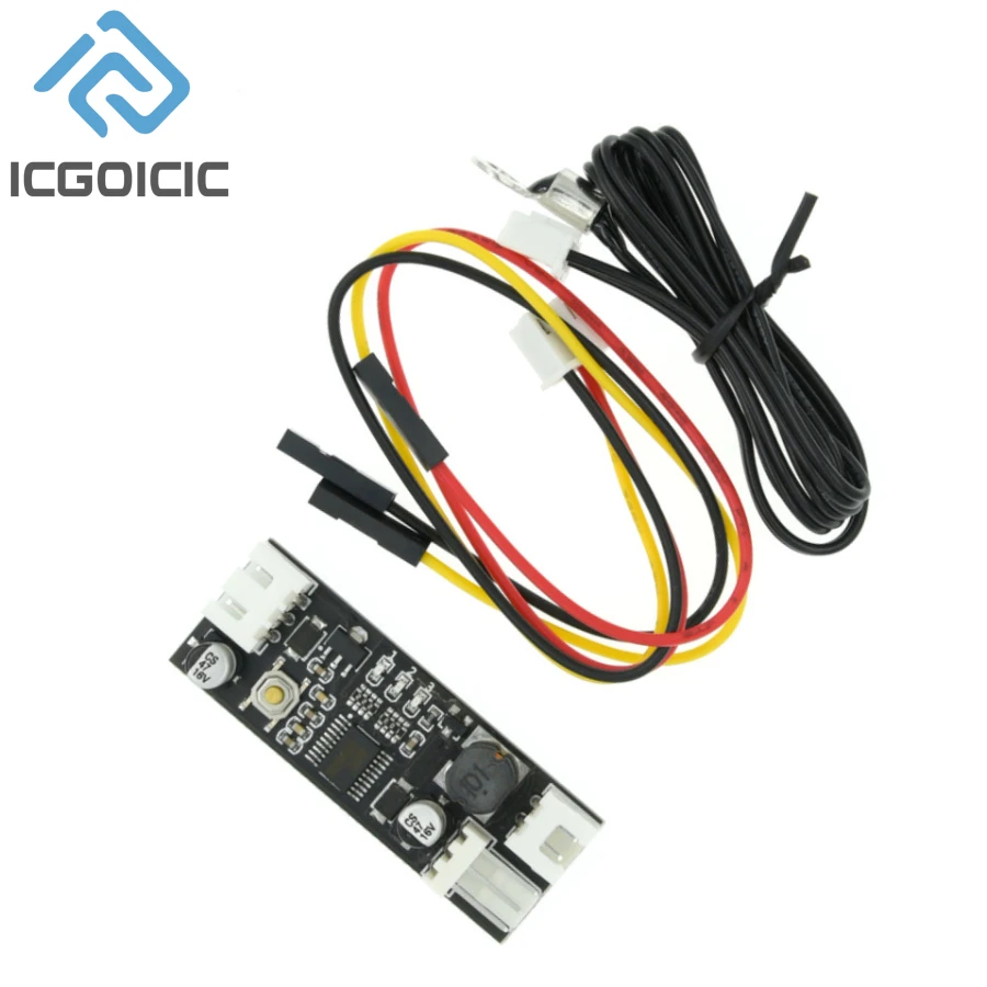 12V 0.8A PWM Fan Controller - Temp Control &amp; Noise Reduction for 2/3-Wire Fans - NTC B 50K 3950