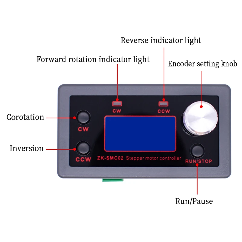 ZK-SMC02 Drive integrated 42 57 stepper motor forward and reverse control driver angle pulse speed PLC serial port communication