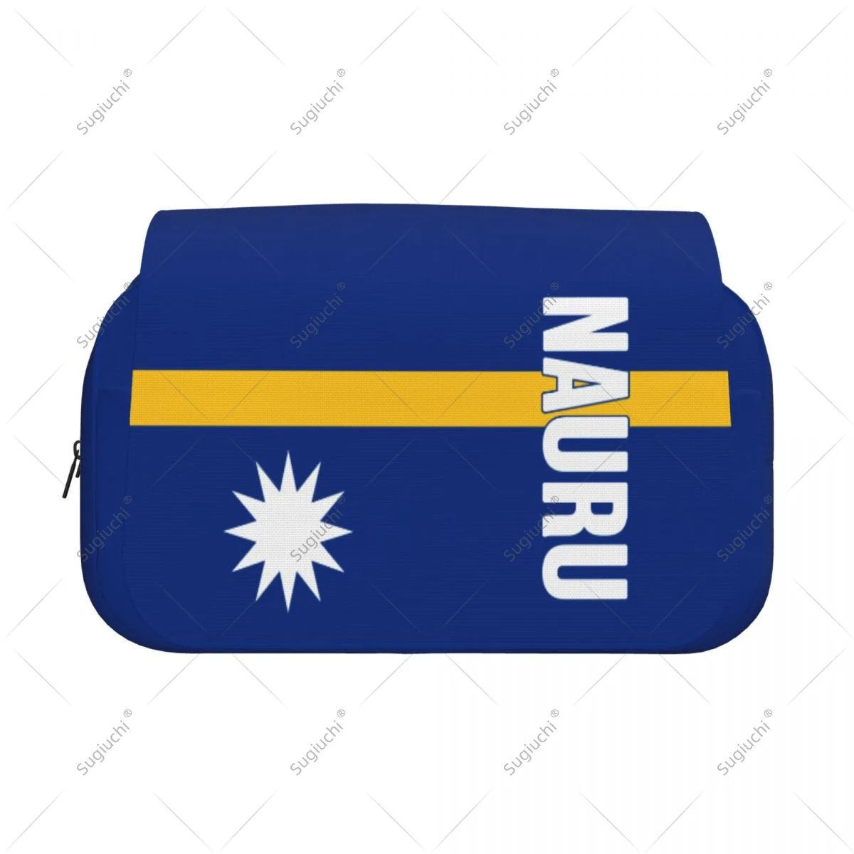 Pencil Case Scissors Bags 3D Nauru Flag Double-layer Oxford Cloth Stationery Storage Pen Box Case