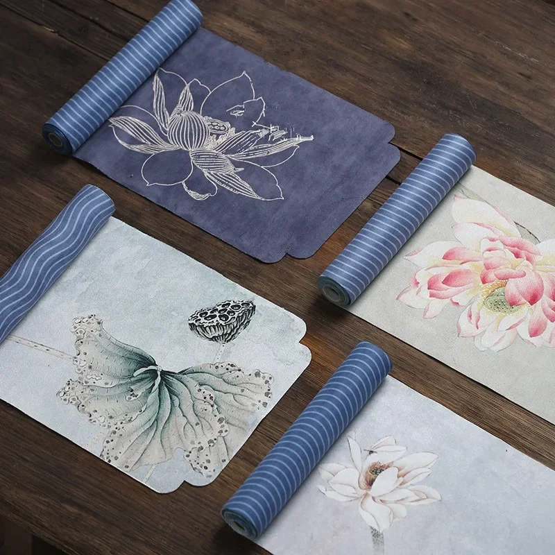 

Cotton Linen Crafts Table Runner Chinese-Style Clear Lotus Drunk Suede Table Tea Mat Dry Tea Towel Mat Curtain Tea Towel