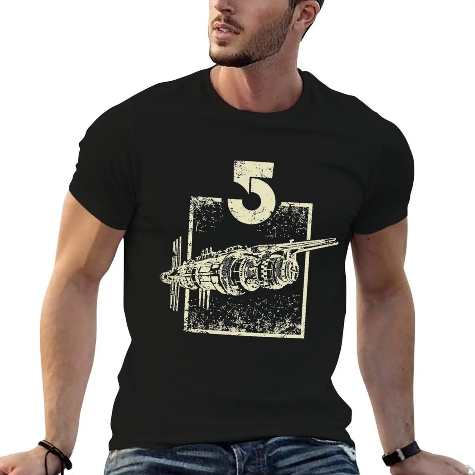Babylon 5 Space Station T-Shirt Sweat Absorbing Sports Tee Shirt