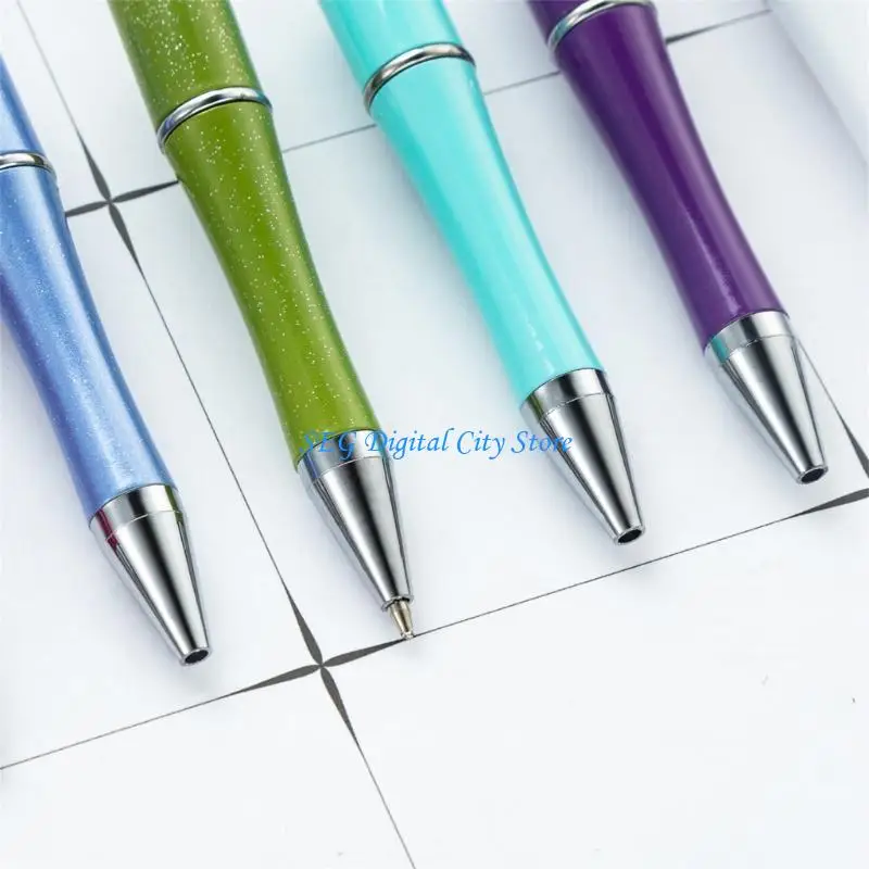

U75B 6x Beadable Ballpoint Pen Writing Pen Bead Pen Plastic Blank Pen Pen