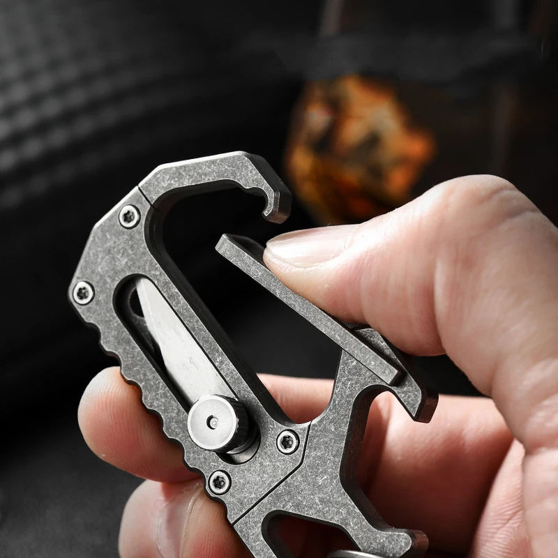 Outdoor Multifunctional EDC Titanium Alloy Keychain Small Tool