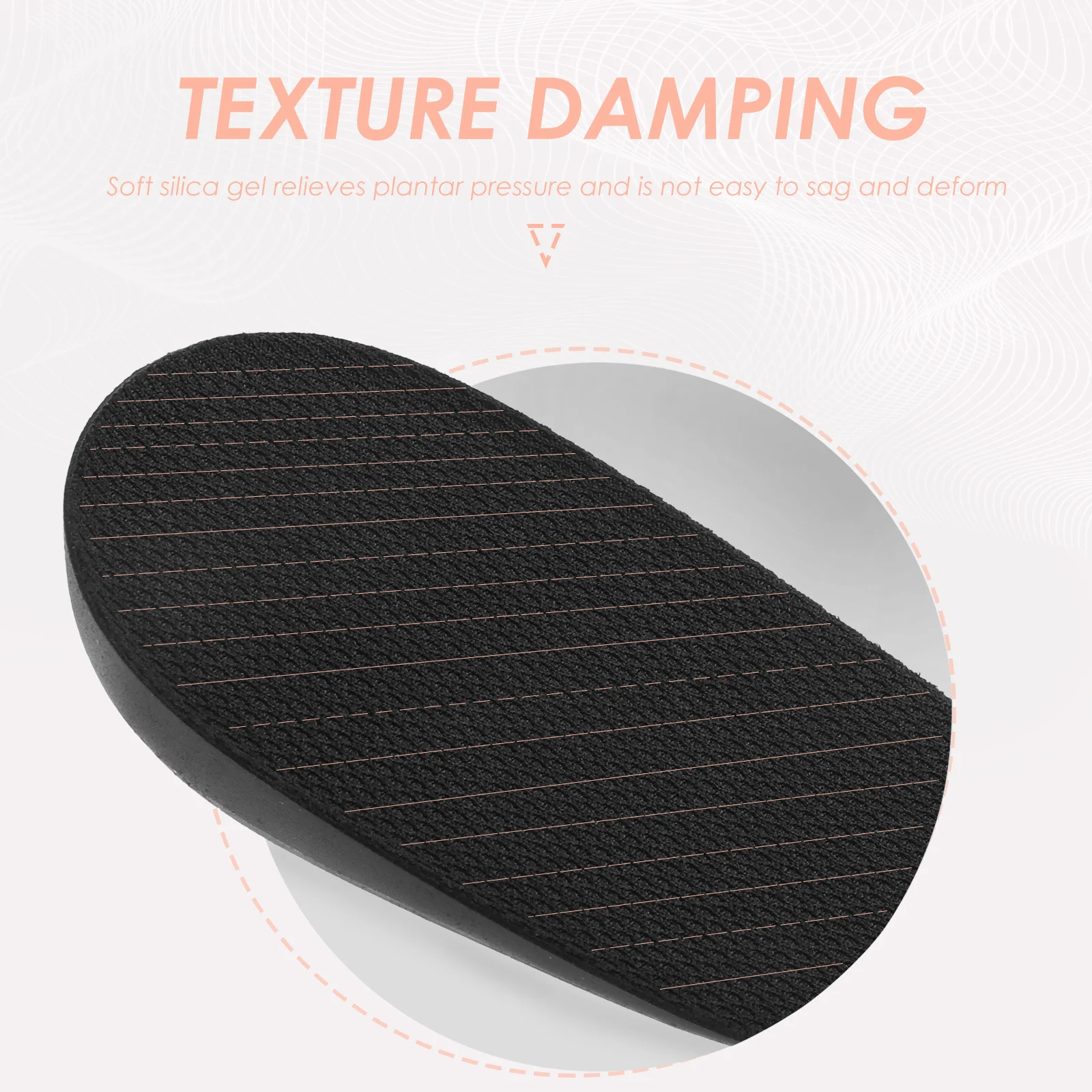 

Silicone Height Increase Insole Self-Adhesive Breathable Heel Cushion For Foot Protection Reusable Inner Sole Heel Support