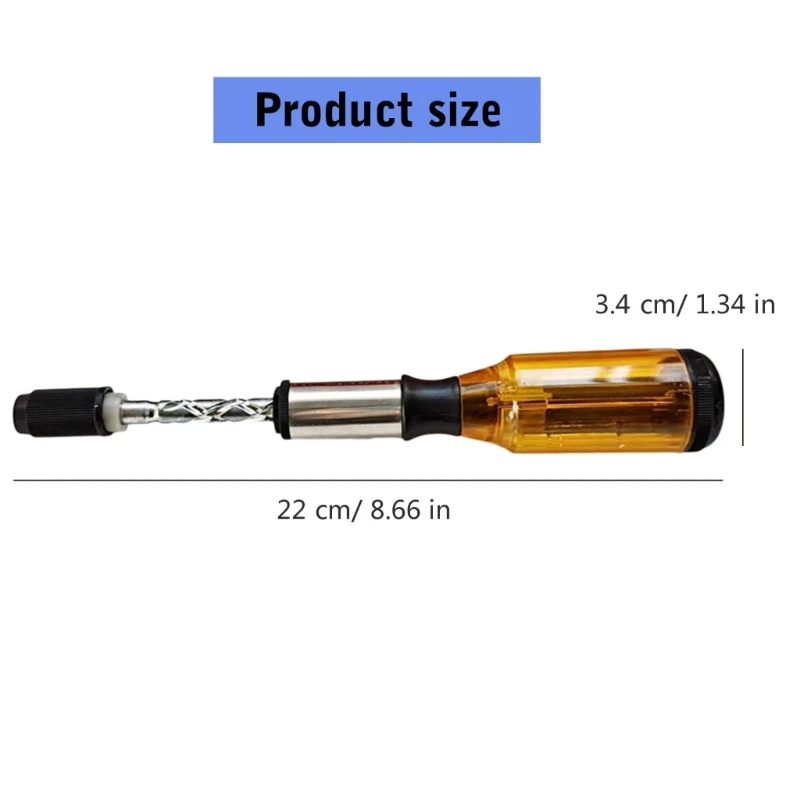 Cacciavite a spirale rotante semiautomatico con punta ricambio da 5 pezzi Set cacciaviti a cricchetto push pull manuale