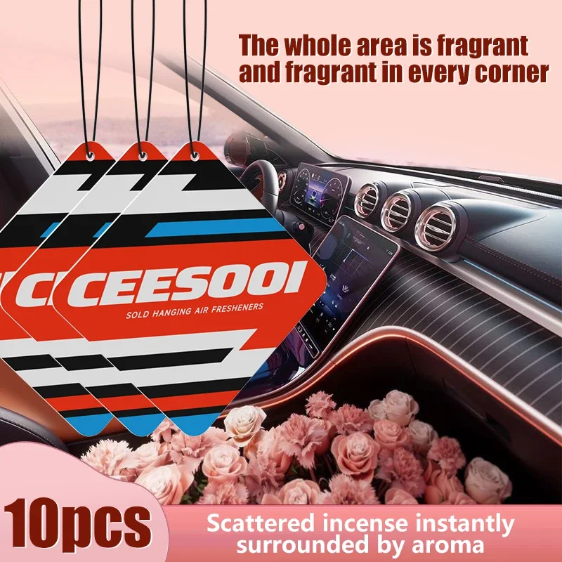 10pcs Car Fragrance Blessings: Long lasting Light Aroma Car Fragrance Car Fragrance Car Decoration Odor Removing Fragrance