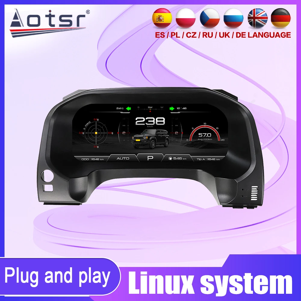 

Digital Dashboard Virtual Cockpit For Toyota Prado High Resolution Multi-Function LCD Gauge Cluster Upgrade Accessory