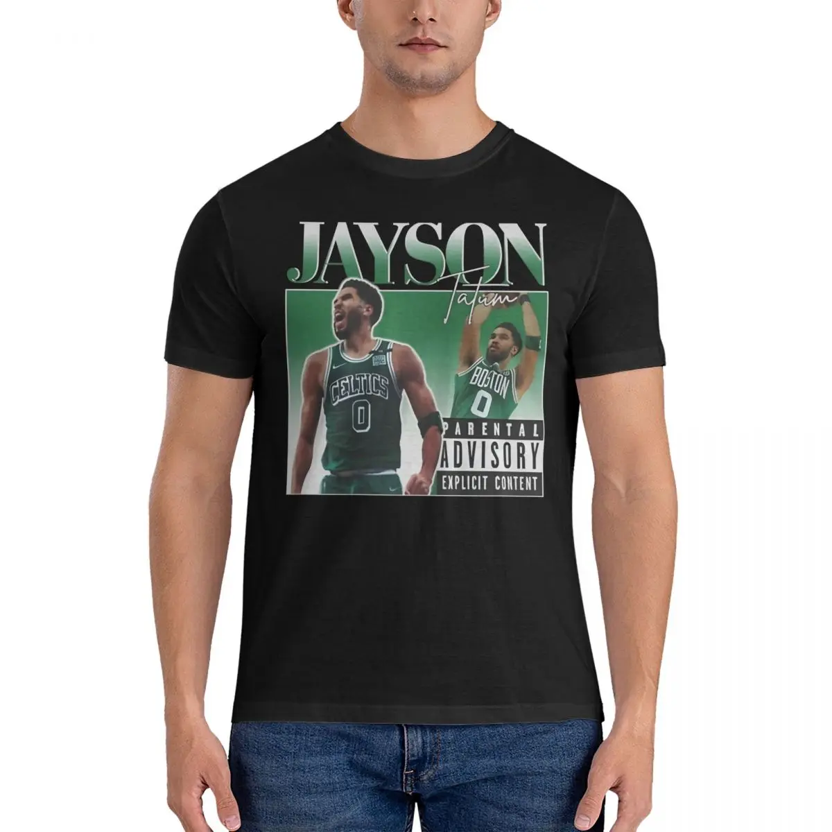 Fun Champions T-Shirt for Men Round Collar Cotton T Shirt Jayson Tatum Short Sleeve Tee Shirt Graphic Printed Tops