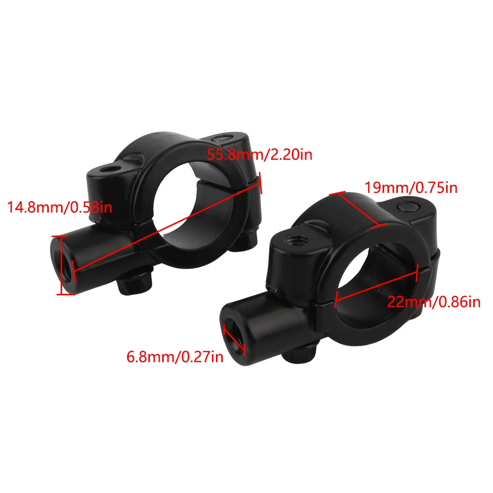 Clearance_1pcs Motorcycle Mirror Mount Clamp 8mm 10mm Rear View Mirror Adapter Modified Rearview Bracket Adapter Handlebar Scoot image 4
