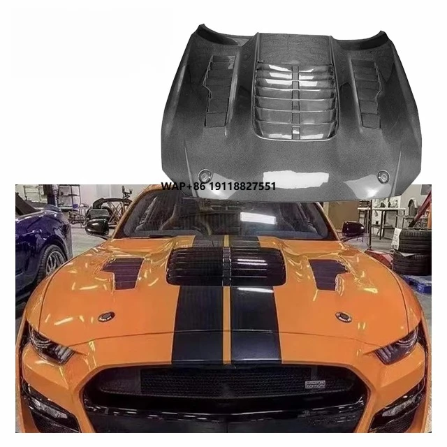 

Carbon GT500 Hood for Mustang S550 15-17 Upgrade GT500 Style Body Kit Mustang Engine Bonnet Hood