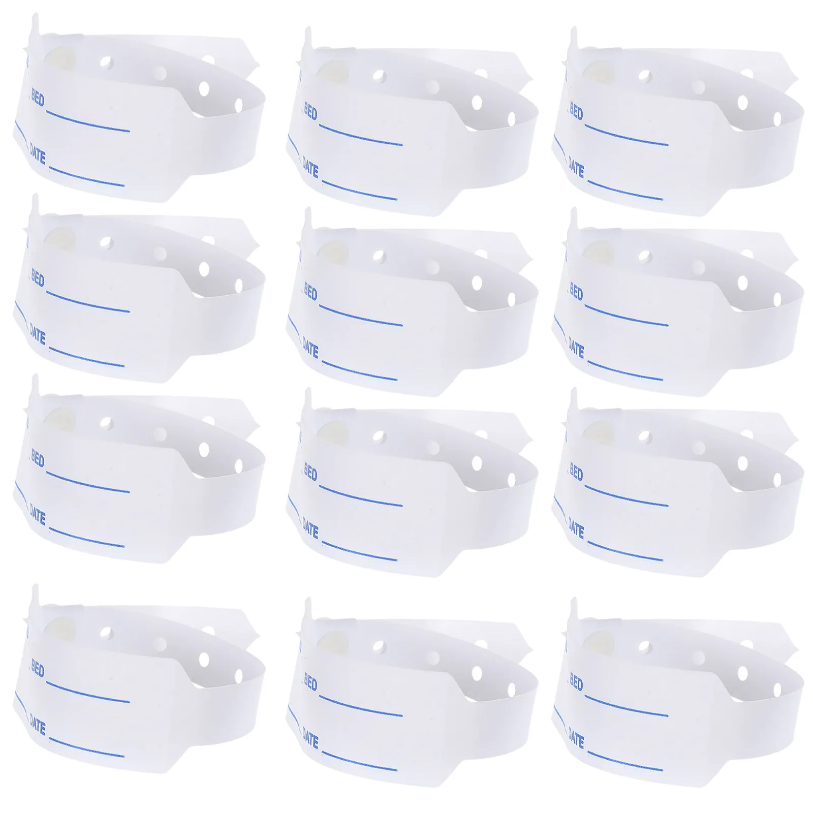 100Pcs PVC Medical Wristbands Hospital Patient Id Bracelets Waterproof Stain Resistant Adjustable Fit for All Ages Emergency Use