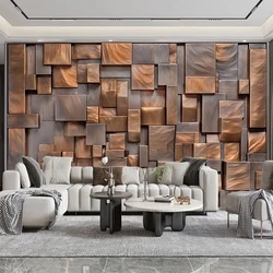 Photo Wallpaper Modern Abstract Art Gold Block Relief Pattern Mural Living Room Dining Room Home Decor Art Fresco Wall Painting
