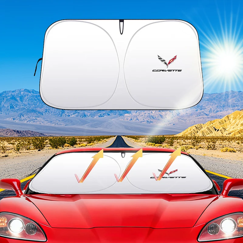 

Car Front Windshield Sunshade Protective UV-Blocker Cover For Corvette C1 C2 C3 C4 C5 C5 C6 C7 C6-R C8