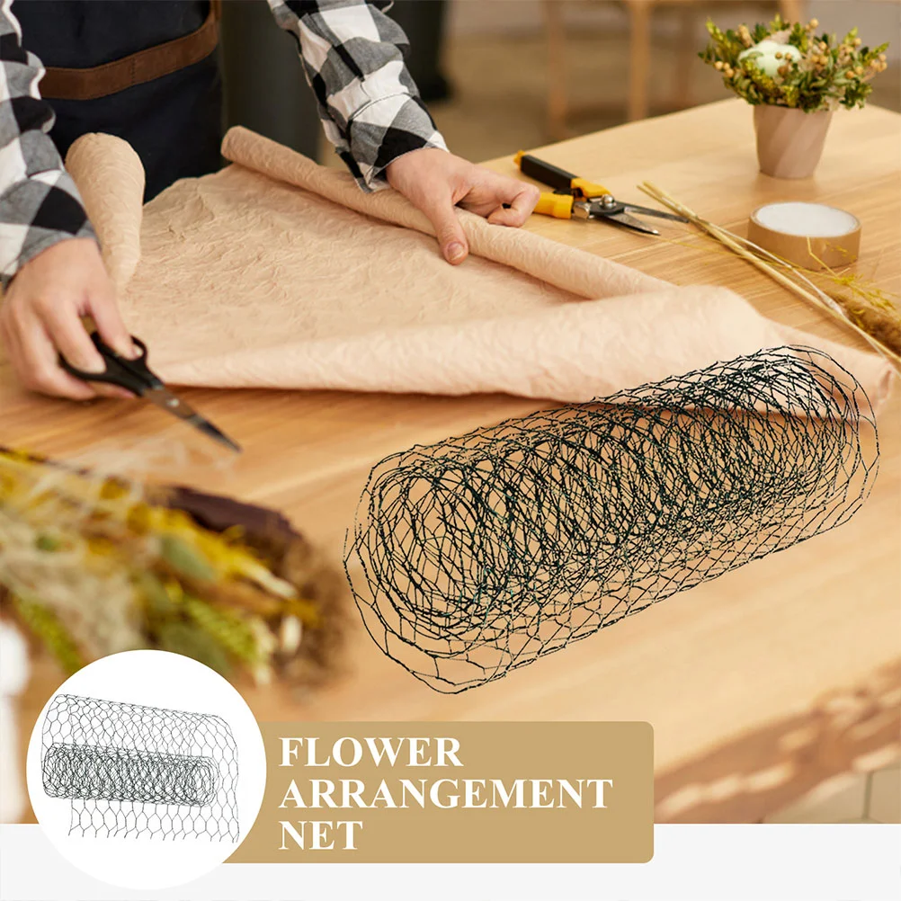 Poultry Modeling Flower Arrangement Chicken Wire Mesh Bailing for Floral Arrangements 300X40cm Iron Garden Net Fence