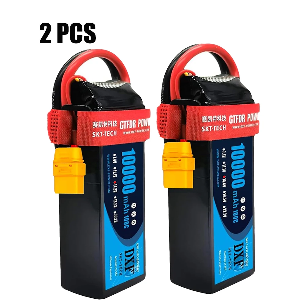 DXF 2S 3S 4S 6S Lipo-batterijen 7.4V 7.6V 11.4V 22.8V 11.1V 15.2V 14.8V 22.2V 5200Mah 9200Mah 6500mAh 8000mAh 7000mAh 10000mAh