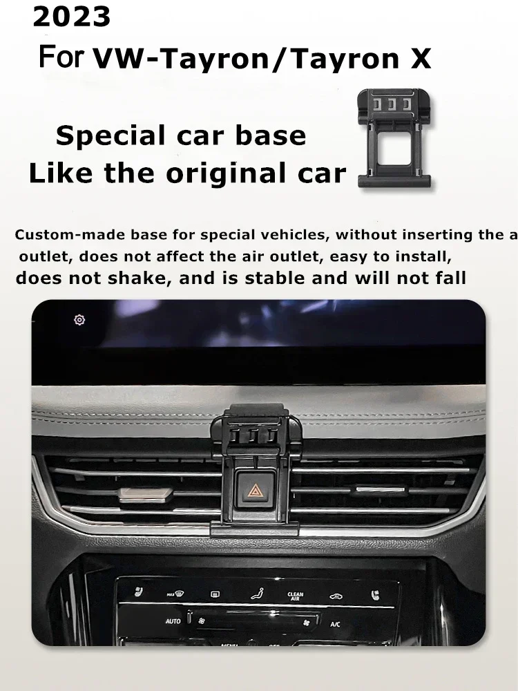 

2023 For Volkswagen TAYRON X Mobile Phone Holder Wireless Charger Car Mount Bracket GPS Support