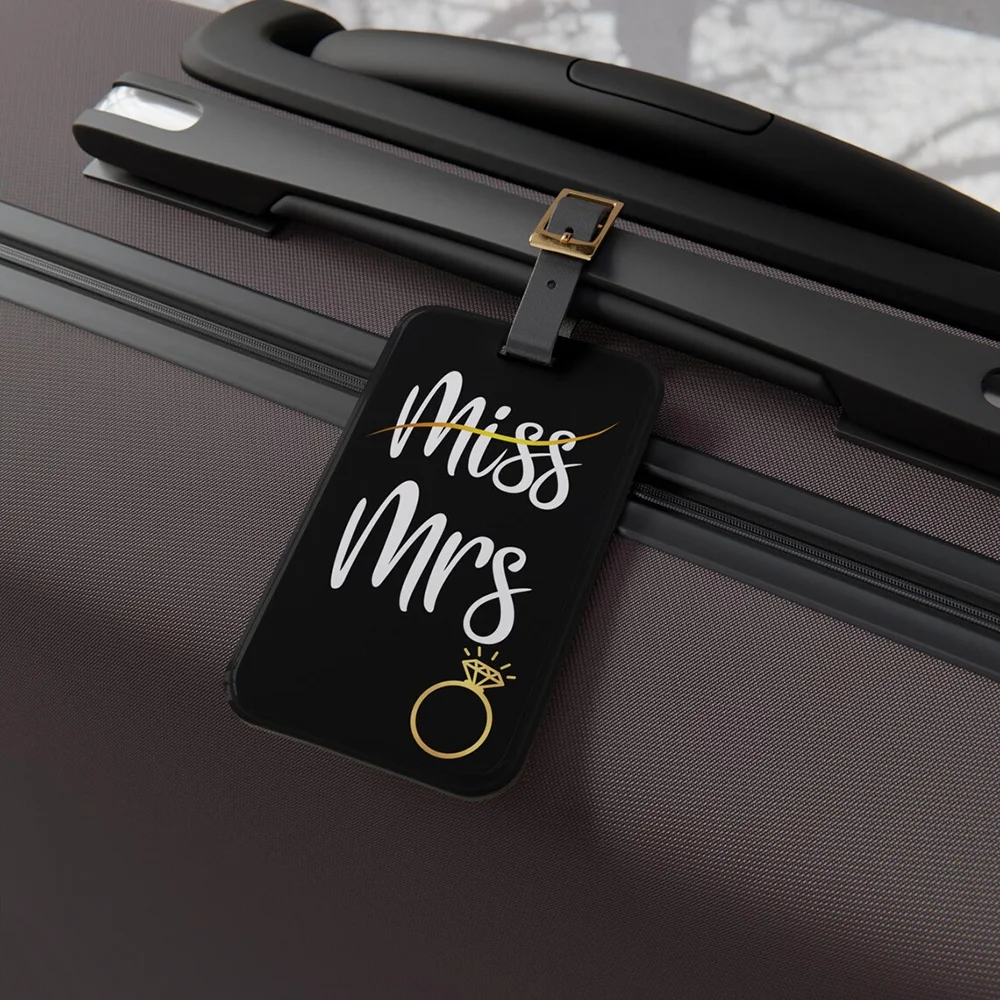 1 Uds. Etiqueta de equipaje Miss To Mrs recién casada, accesorios para boda, nueva novia, luna de miel, bonitos regalos para fiesta de compromiso y despedida de soltera