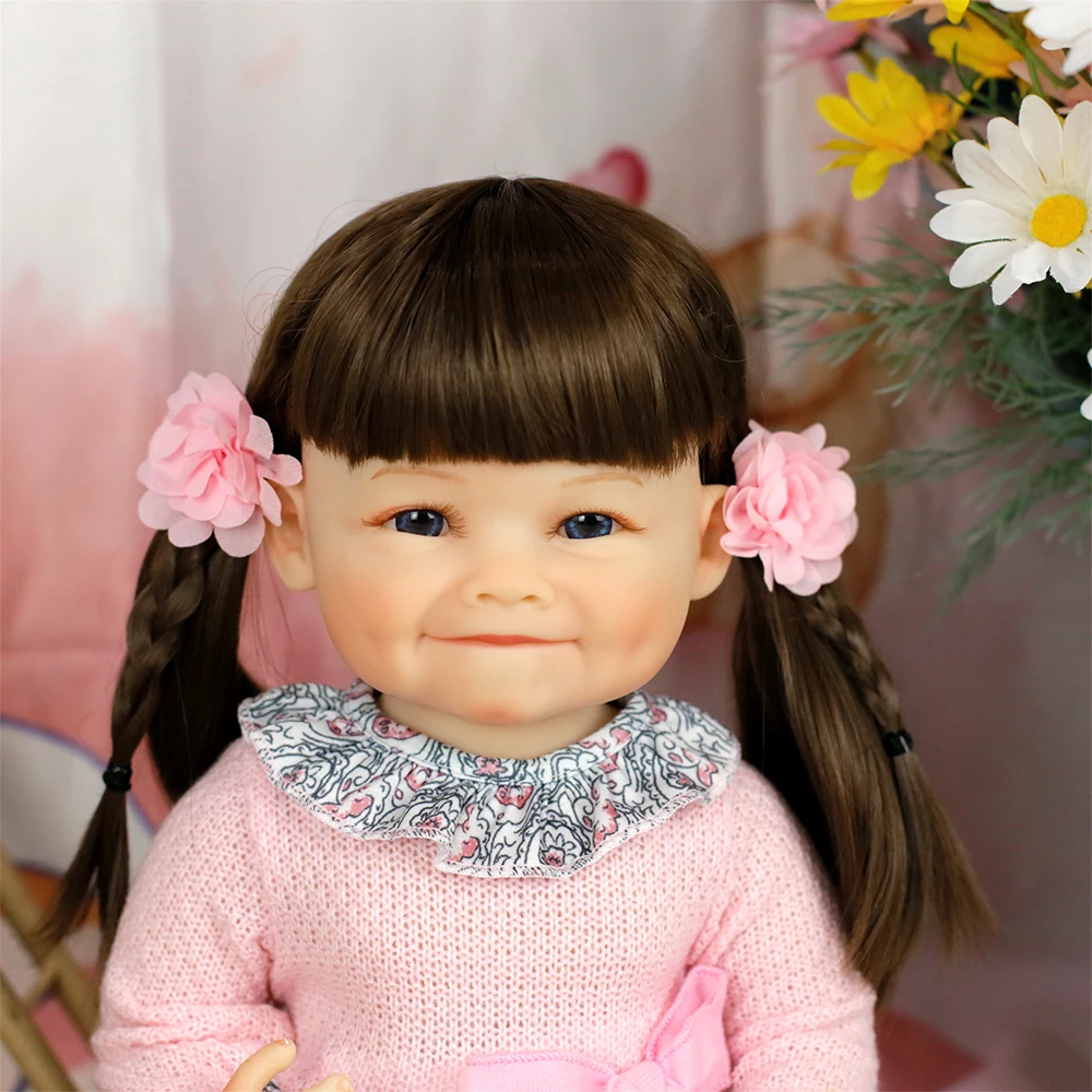 Muñecas Reborn de 55CM para niños pequeños, juguetes suaves de cara dulce para niñas, bebés de silicona para regalos de cumpleaños y Navidad, muñeca de alta calidad