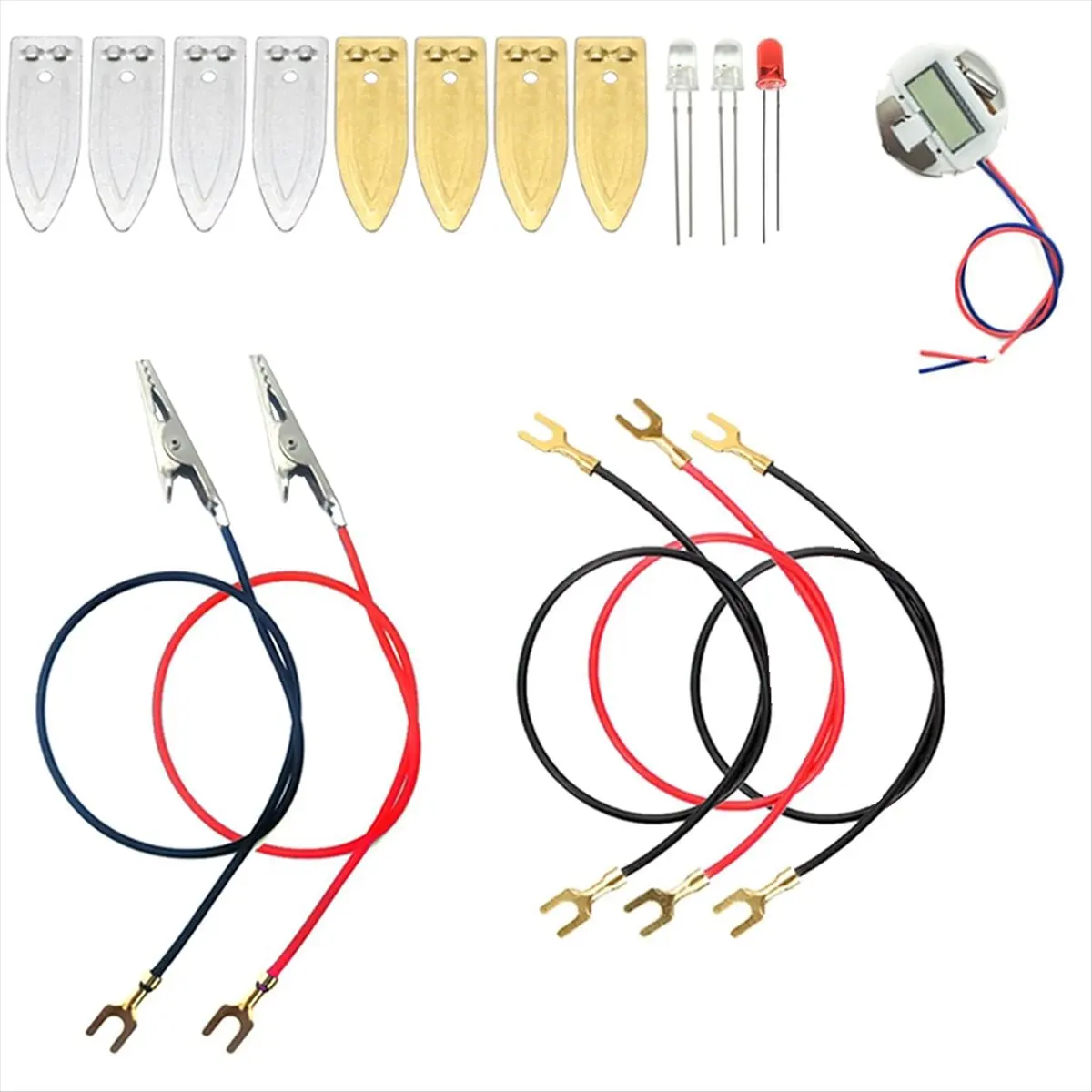 A32I Fruit Battery Science Experiment Kit with Electronic Clock and RGB LED for DIY Home Teaching Toy
