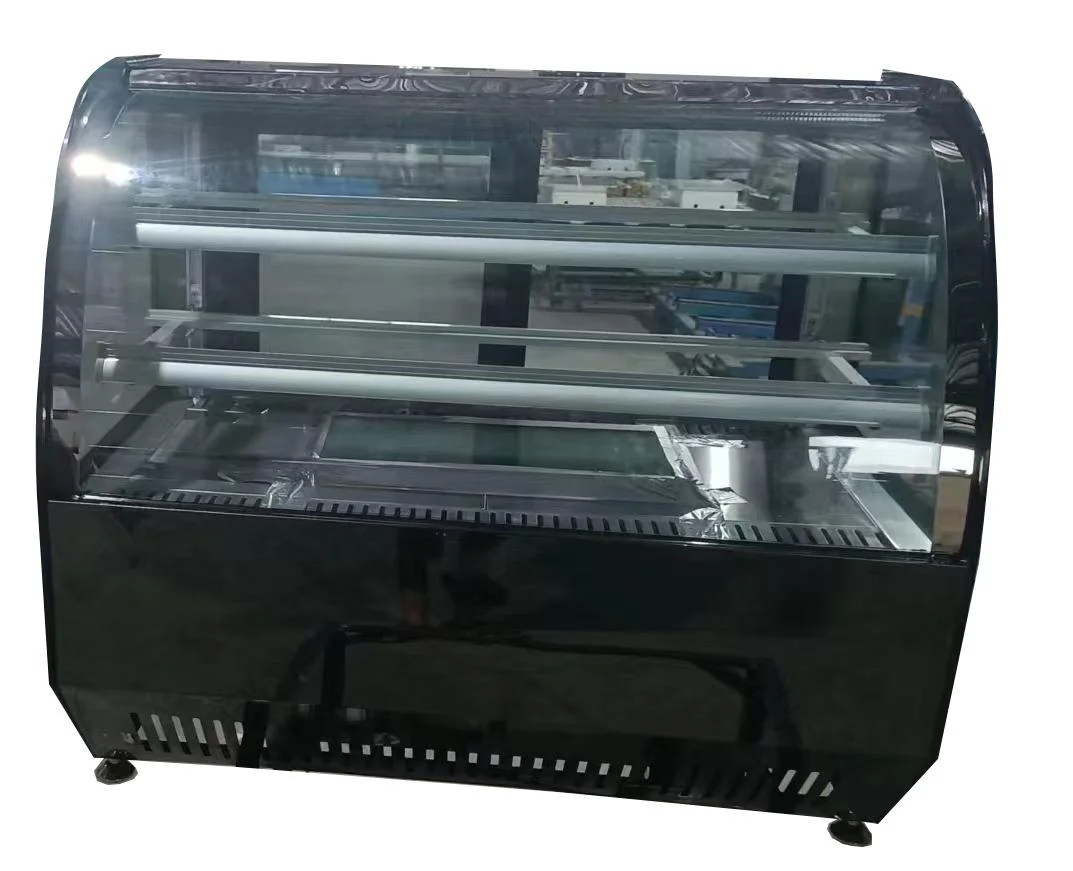 For Cake and Dessert Display Refrigerator Rear Open Air Cooled Commercial Table Model Mist Removal 2-Door 304 Stainless Steel