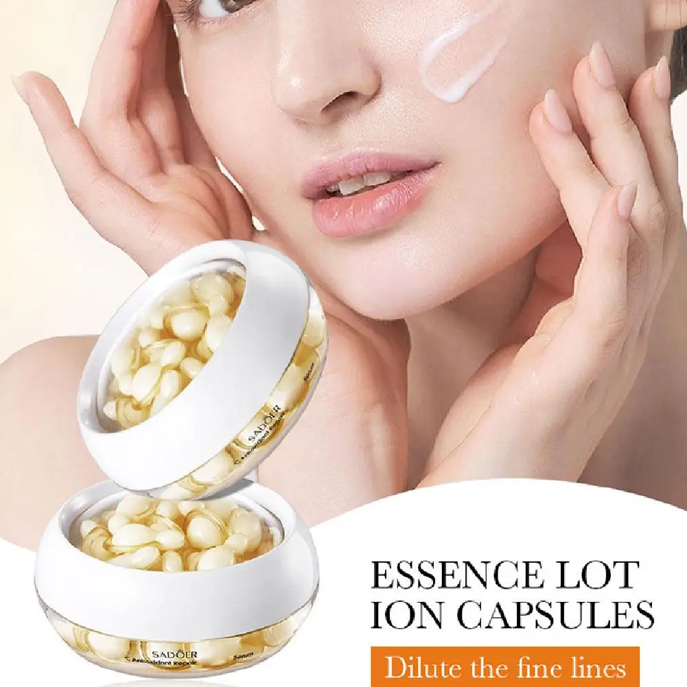 SADOER Rose Sanil Vitamin C Face Serum Capsule Facial Moisturizing Firming Facial Essence Beauty Face Skin Care Products