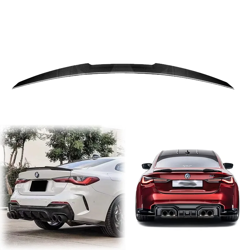 2020 2021 2022 2023 For Bmw 4 Series G22 420i 430i 420d 430d M440i M440d M4 Style Spoiler Rear Wing Glossy Black Body Kit