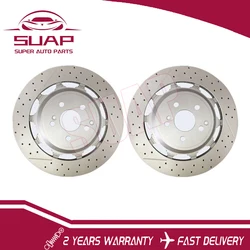 2PCS/Pair Rear Brake Rotors Fit Mercedes W222 S450 S63 S65 AMG 2014-2020 A2224232012