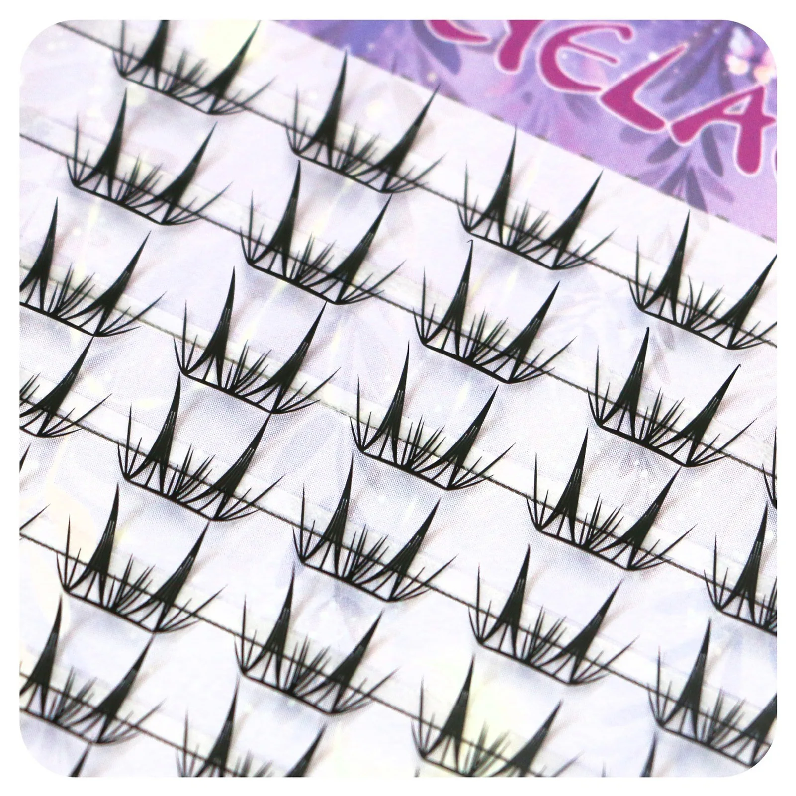 Natuurlijke Valse Wimpers Individuele cluster Synthetische Vezels C Krul 9-12mm Mix Lengtes Wimperverlenging Voor Beginners Cosmetica