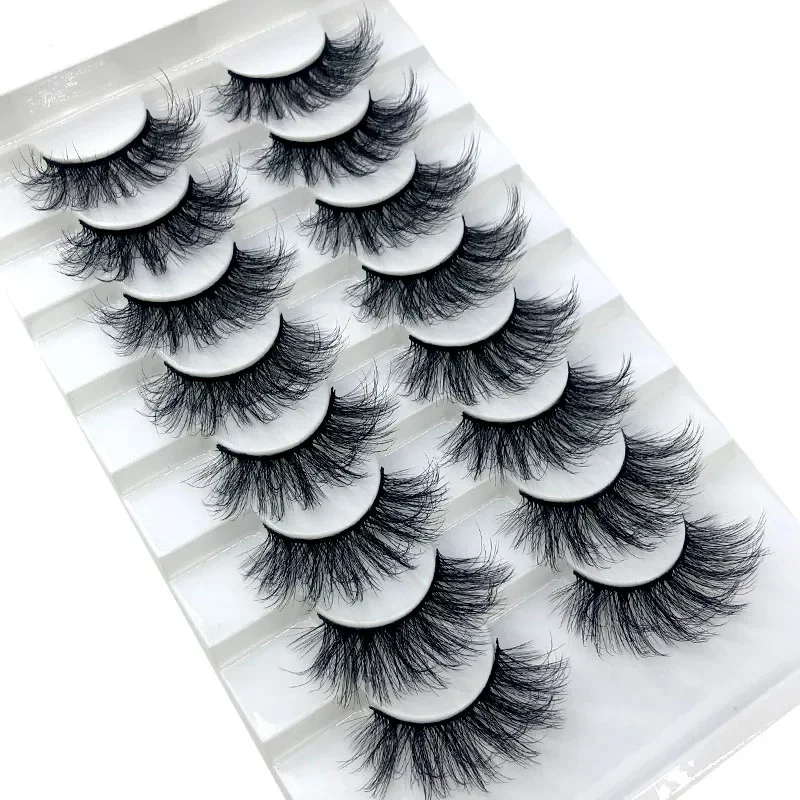 8 pairs 15-22mm natural 3D false eyelashes fake lashes makeup kit Mink Lashes extension mink eyelashes maquiagem