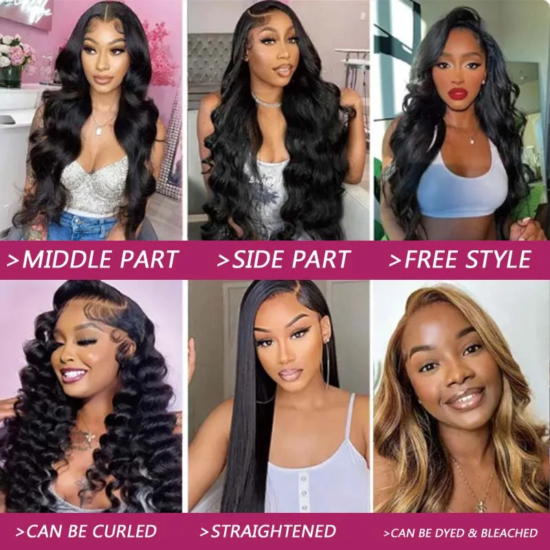 Natural Hairline Body Wave HD Lace Front Wig Brazilian Human Hair Wigs Sale Pre Plucked 5x5 Closure 13x4 Lace Frontal Wigs