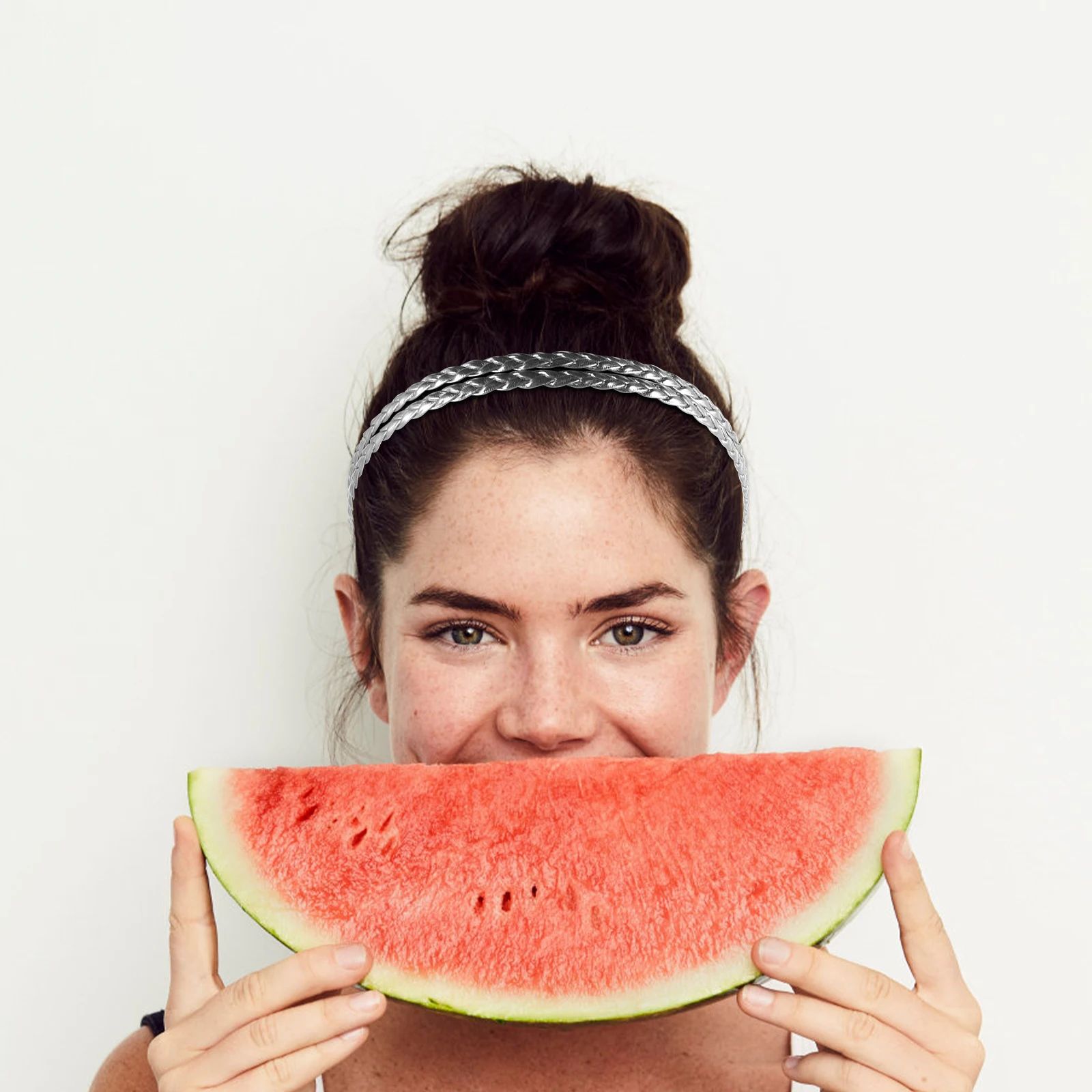 

Braided Headband Women Stretch Lightweight Headpiece Hair Wrap For Teen Girls Daily Party Wedding Outing Braided Hair