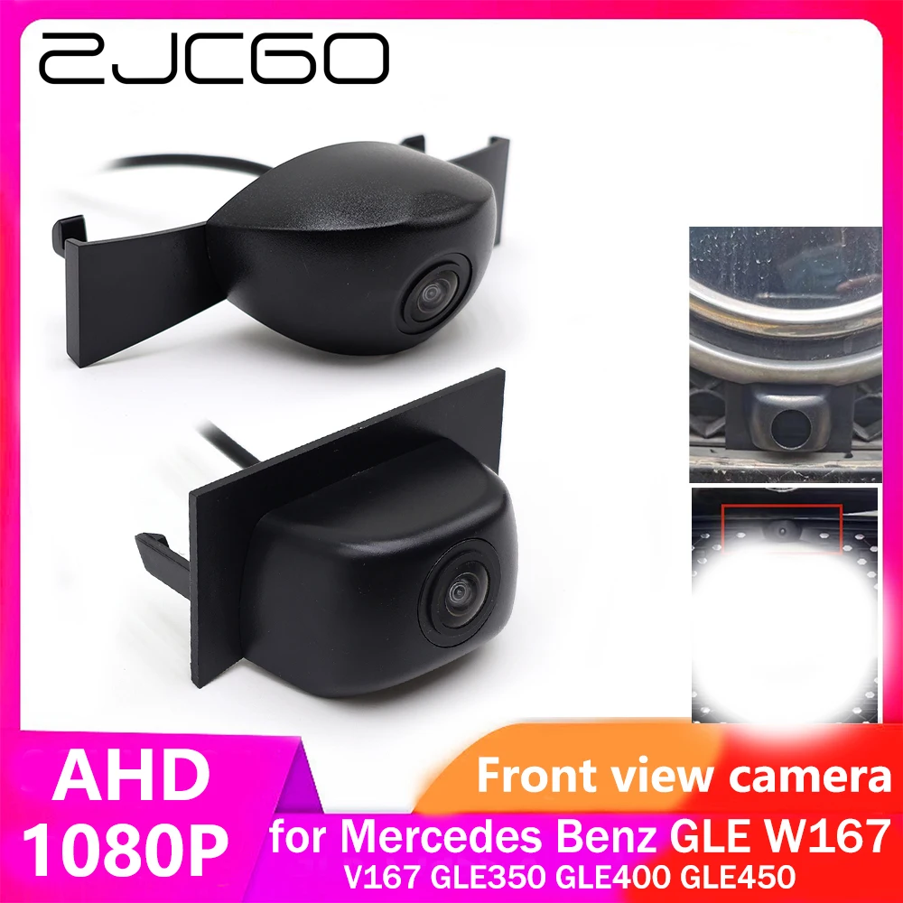 ZJCGO AHD CVBS 1080P 170° Car LOGO Parking Front View Camera for Mercedes Benz GLE W167 V167 GLE350 GLE400 GLE450 2019~2023