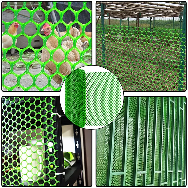 Heavy-Duty Plastic Chicken Black Wire Fence Mesh for Gardening, Barrier Netting, Poultry Dogs Rabbit Fencing