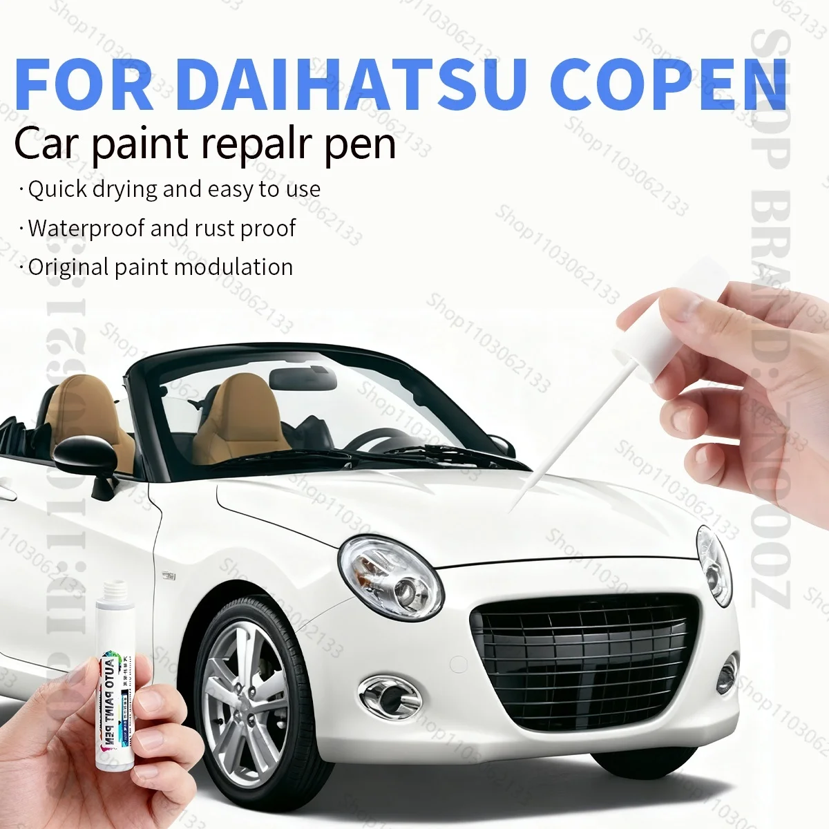 

Ручка для ремонта автомобильной краски Daihatsu Copen, средство для удаления царапин, сделай сам, автоаксессуары, черный, белый, серебристый, синий, серый, красный, оранжевый