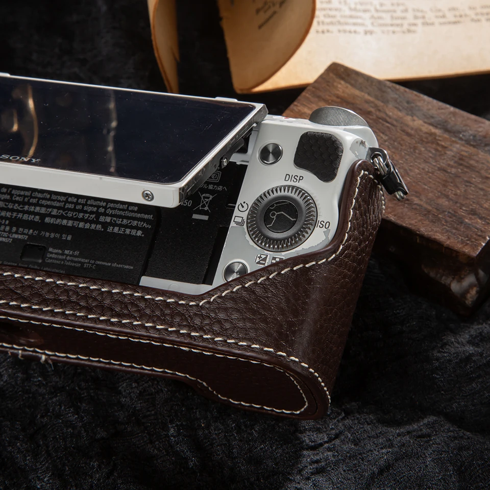 For Sony NEX-5/5R/5c Case Leather Camera Bag Protective Case