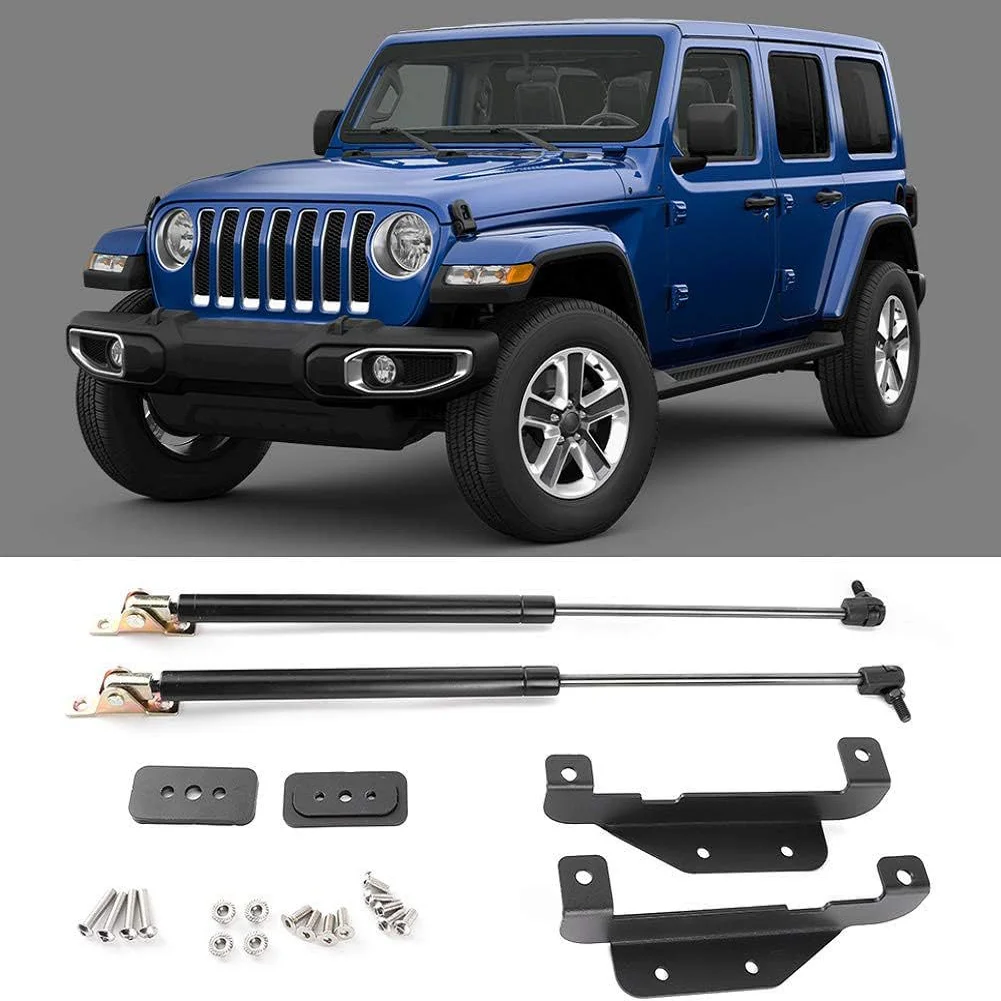 Compatible For  Jeep Wrangler JL 18-24 & Gladiator JT 20-24 Front Hood Lift Strut Suspension Support Kit