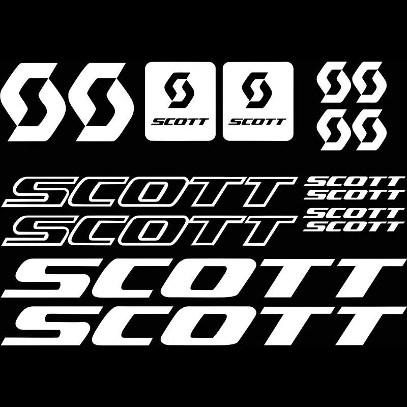 16 Pieces Scott Bike Stickers on Car Decoration Accessories Decals Sticker Personality Cover Scratches Exterior Parts,PVC