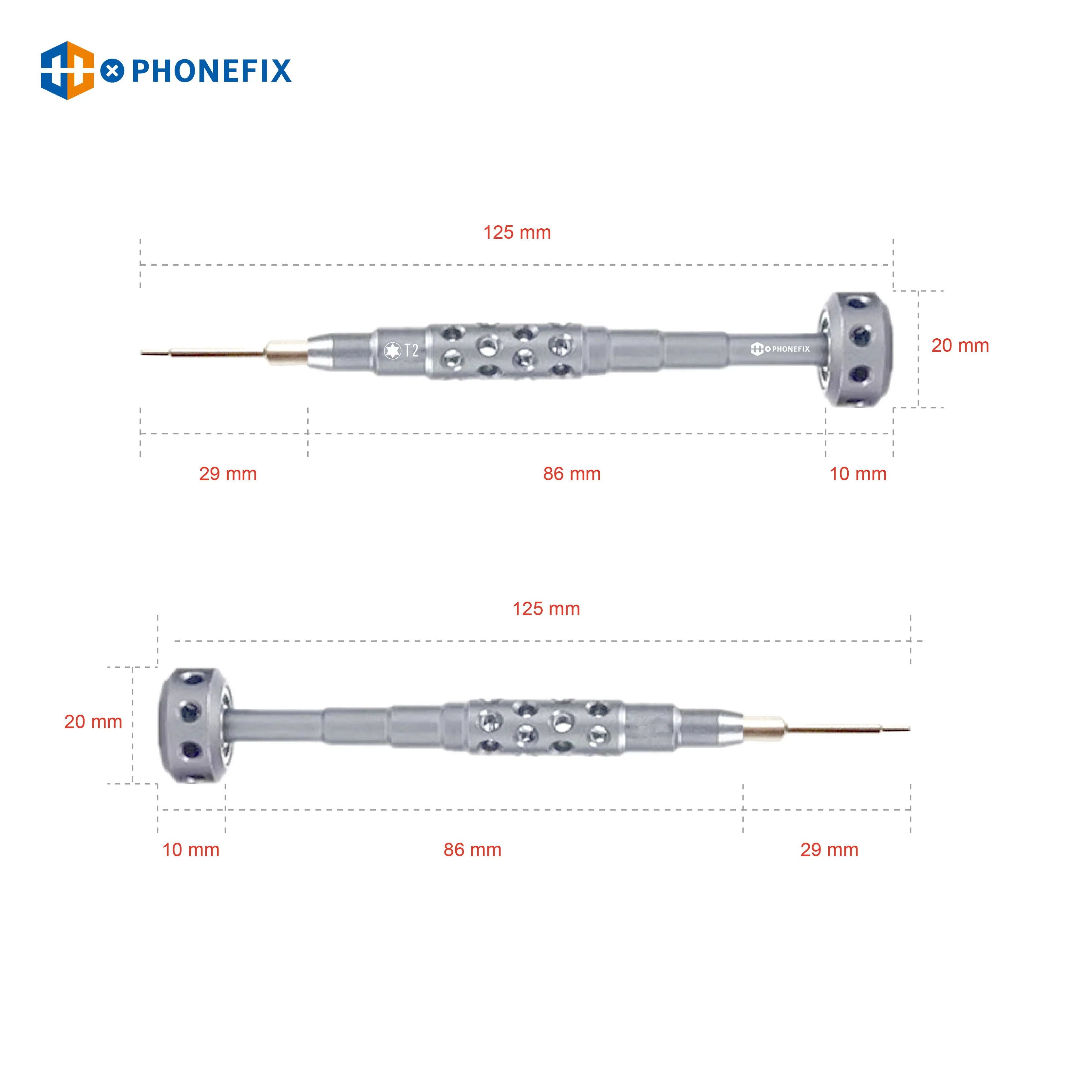 Chave de fenda de precisão para manutenção de celular, bits antiferrugem e antiderrapantes, Phillips, Y0.6, Pentalobe 0.8 M2.5 e T2, OEM