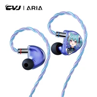 CVJ nuevo auricular ARIA de alto rendimiento con revestimiento de nanocristal de 10MM circuito magnético Dual + auriculares intrauditivos de bobina de voz CCAW