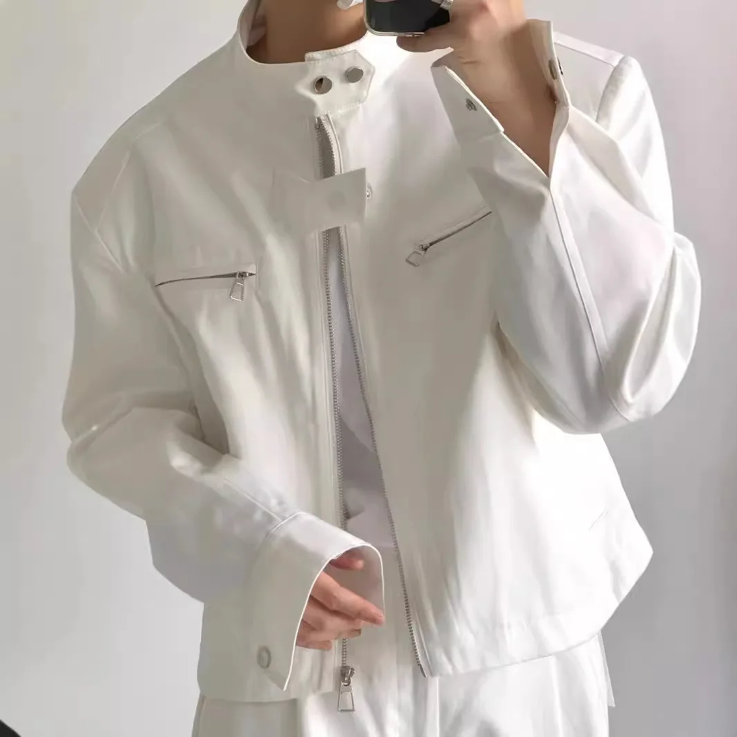 الراقية الشعور اقتصاص سترة للرجال ربيع الخريف نمط جديد المتخصصة خمر الشارع العصرية دراجة نارية سترة #2