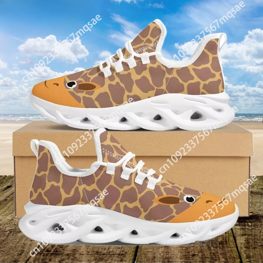 

Custom Cute Giraffe Cartoon Design Casual Flat Shoes 2023 New Sport Running Sneaker Non-slip Durable Bottom Teenager Girl