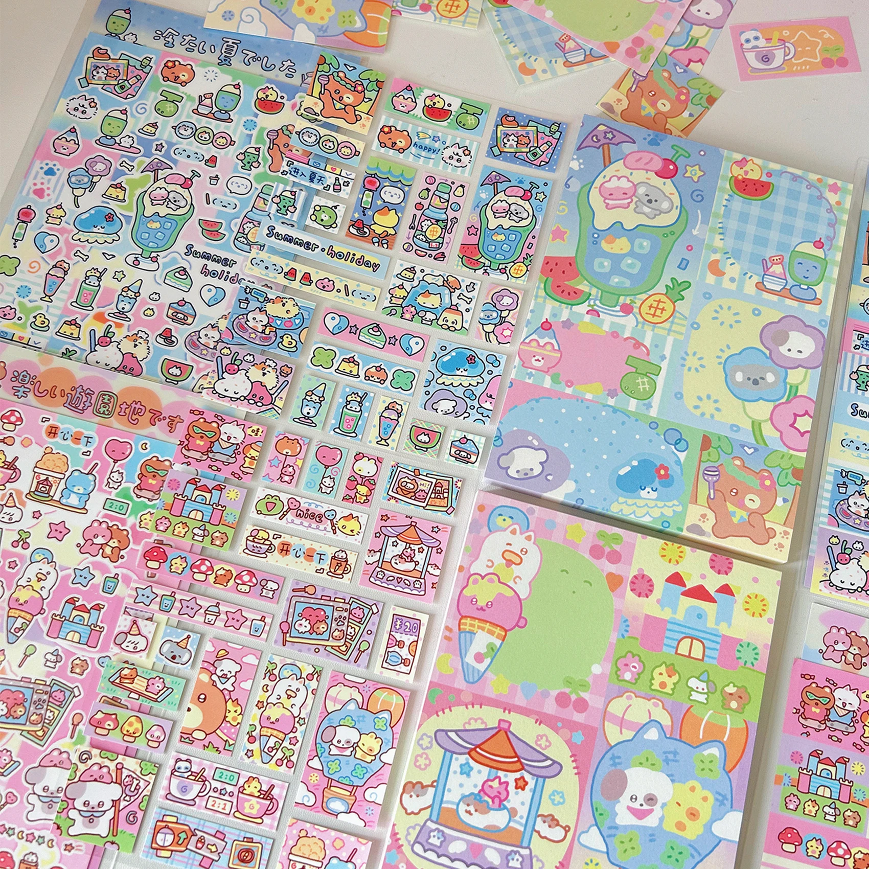 

Sanxin × Bozi Sticky Note Pad Stickers Summer Amusement Park