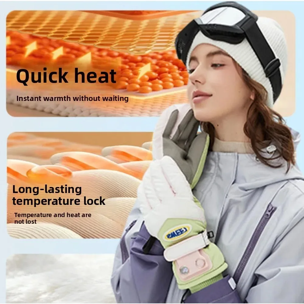 

Outdoor Cycling Self-heating Fleece-lined Thick Warm Gloves Autumn Winter Heated Gloves Men Women Windproof Water-repellent