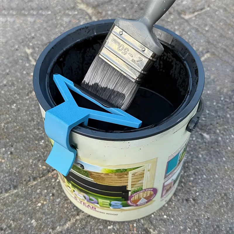 Paint Can Brush Cleaner, Clip-On Paint Scraper,Anti-Drip Paint Holder,Compatible with Various Sizes of Paint Cans,Prevents Leaks