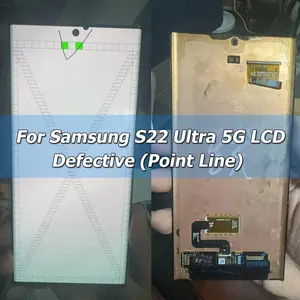 Bilashmart Defective Point line Samsung S22 Ultra 5G S908B S908U S908 LCD Display Touch Screen Digitizer Assembly Replacement