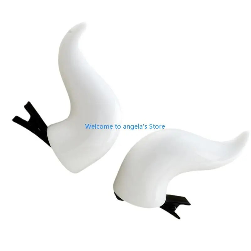 X4YC disfraz fiesta Halloween, conjunto con rizador con cuerno, juego rol, pasadores para tocados para