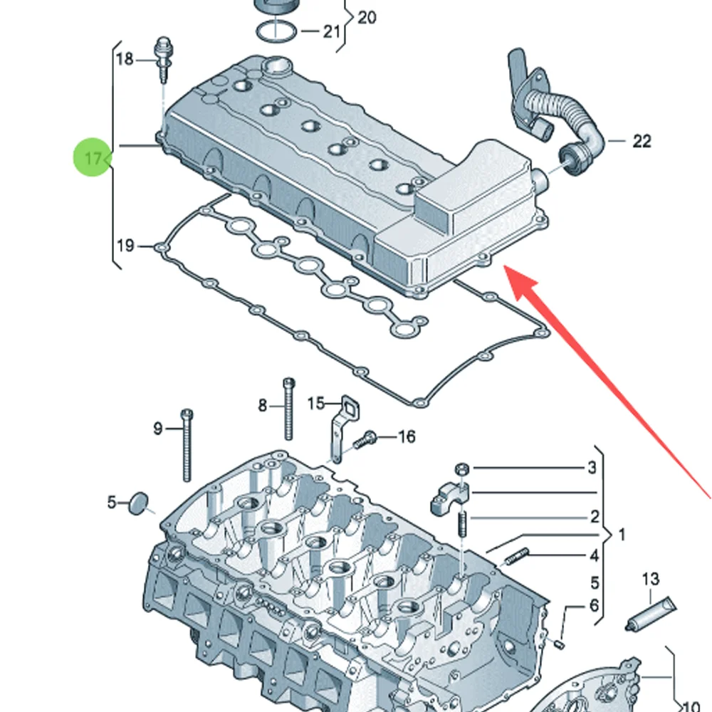 

03H103429H 3.6 Valve cover For Skoda Superb VW Passat Magotan Touareg Phaeton CC