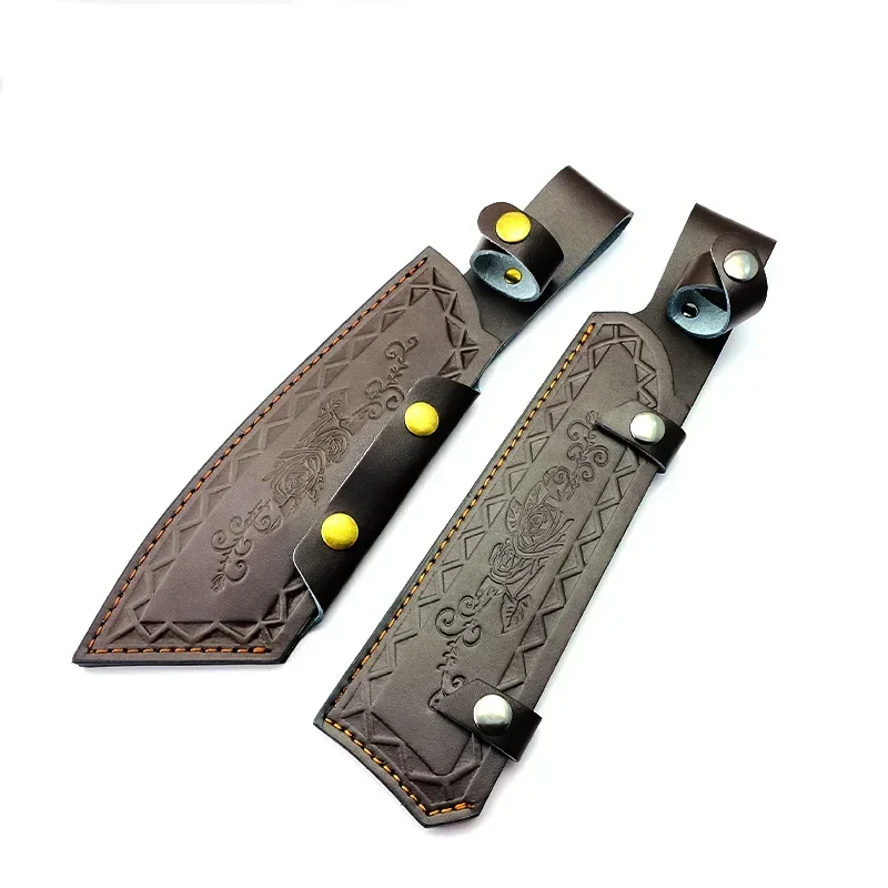 1 buah pisau pisau tetap casing kulit penutup pisau berburu berkemah luar ruangan Aksesori alat saku pembawa untuk pisau Diy